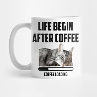 Life Begin After Coffee Cat Lover Mug